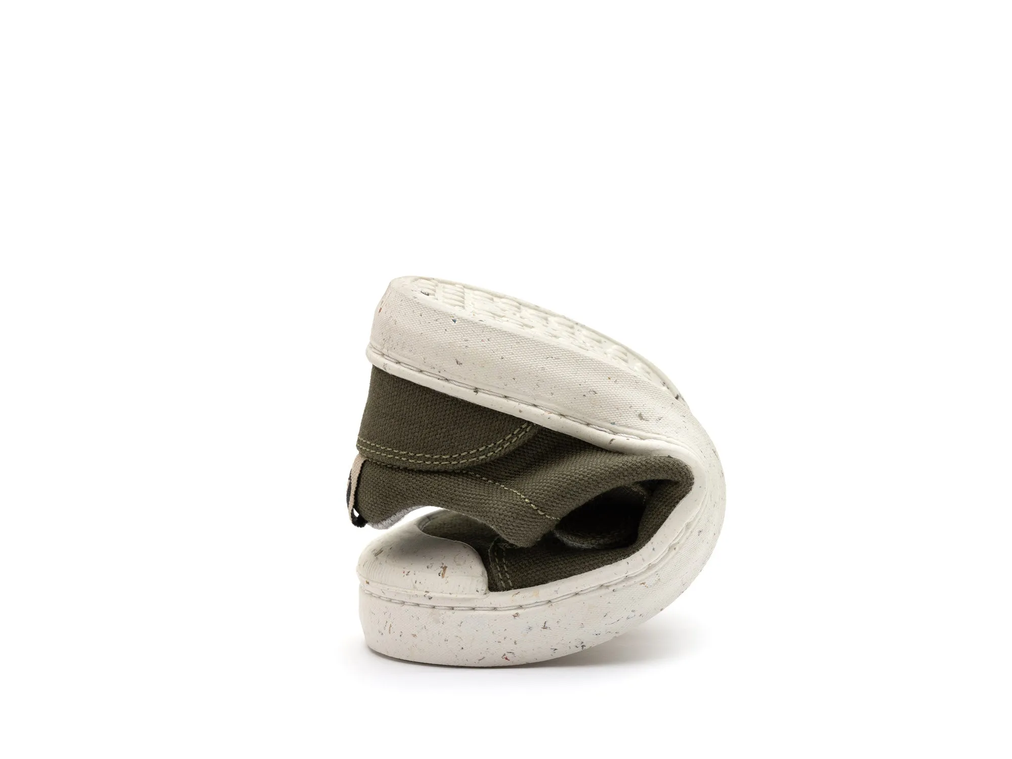 Tip Toey Joey Boy's And Girl's Ramp Green Sneakers - Verde Musgo Eco Canvas Charm Kids