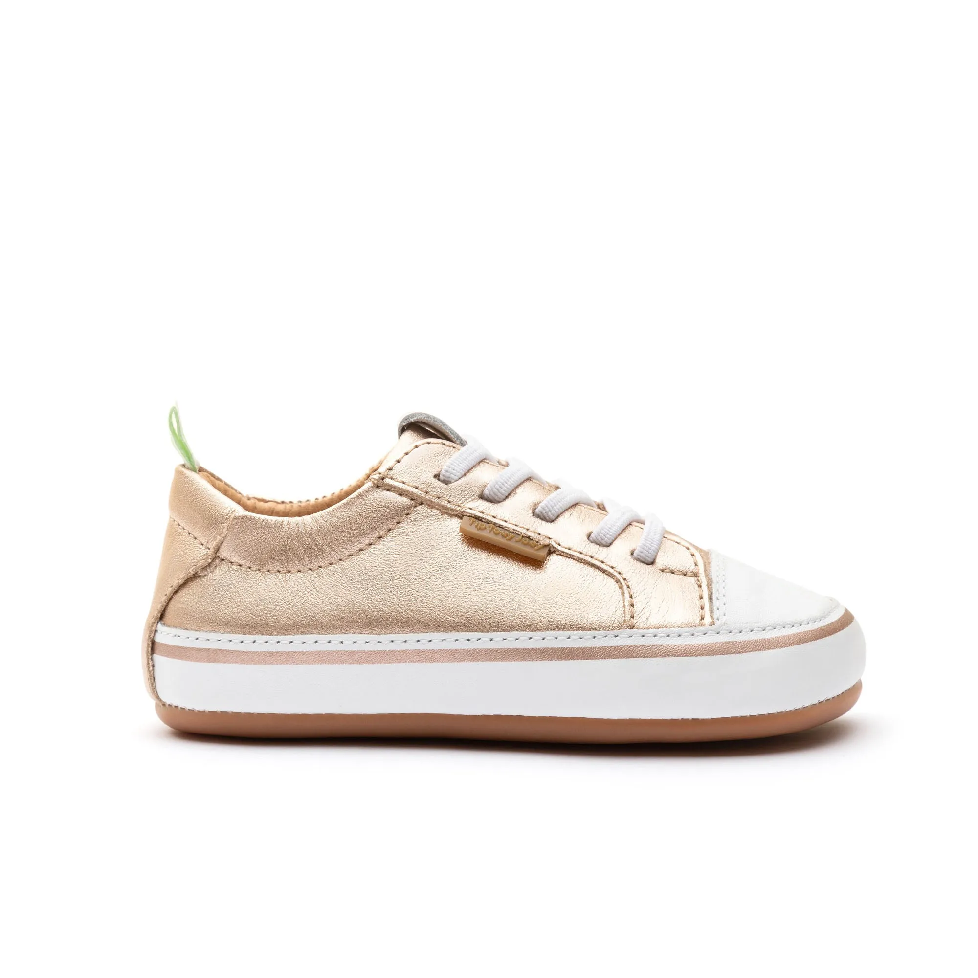 Tip Toey Joey Girl's Funky Sneakers - Metallic Salmon / White Fashionable Kids