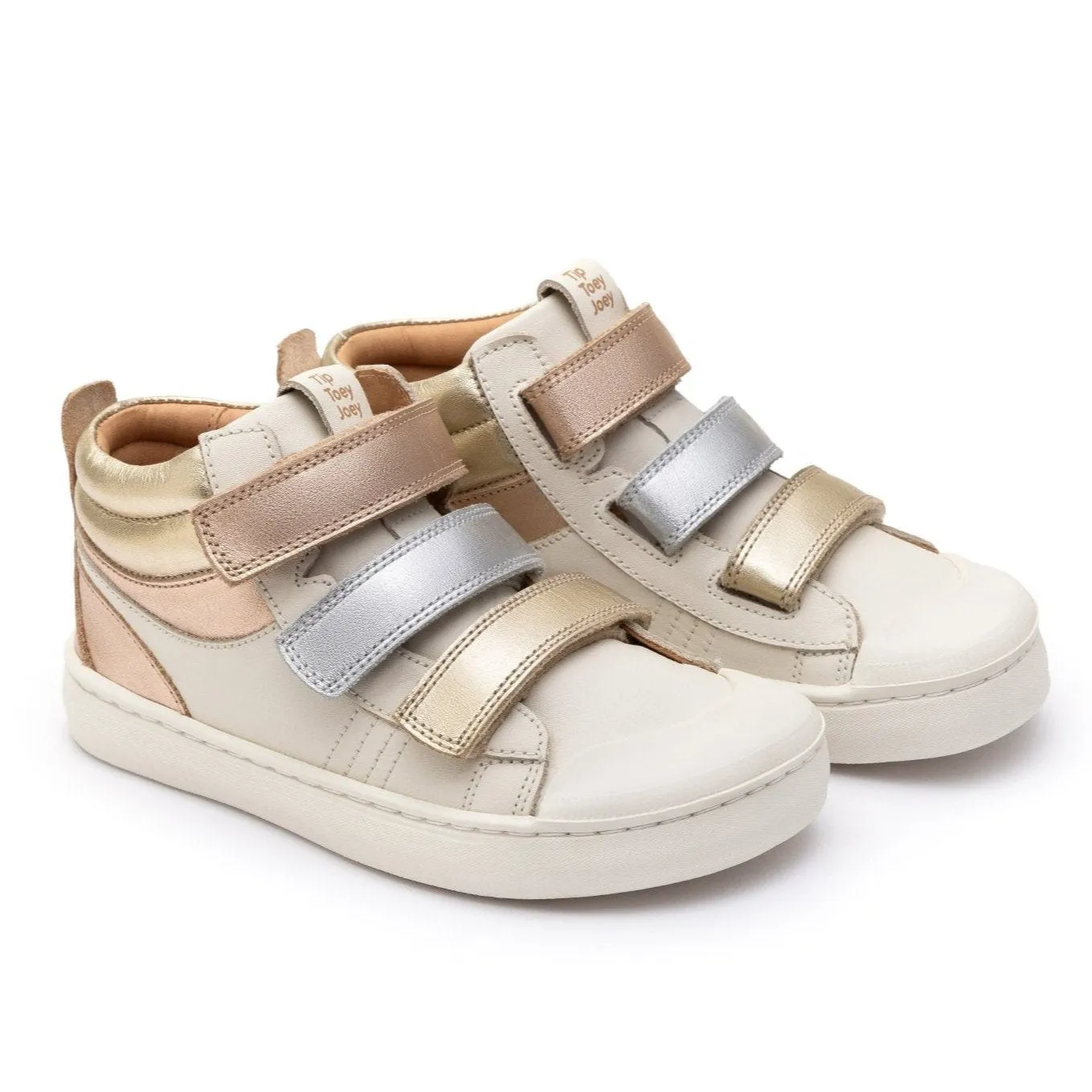 Tip Toey Joey Girl's Leap Casual Shoes - Tapioca / Metalic Salmon Lightweight kids' wear Hypoallergenic kids' stuff