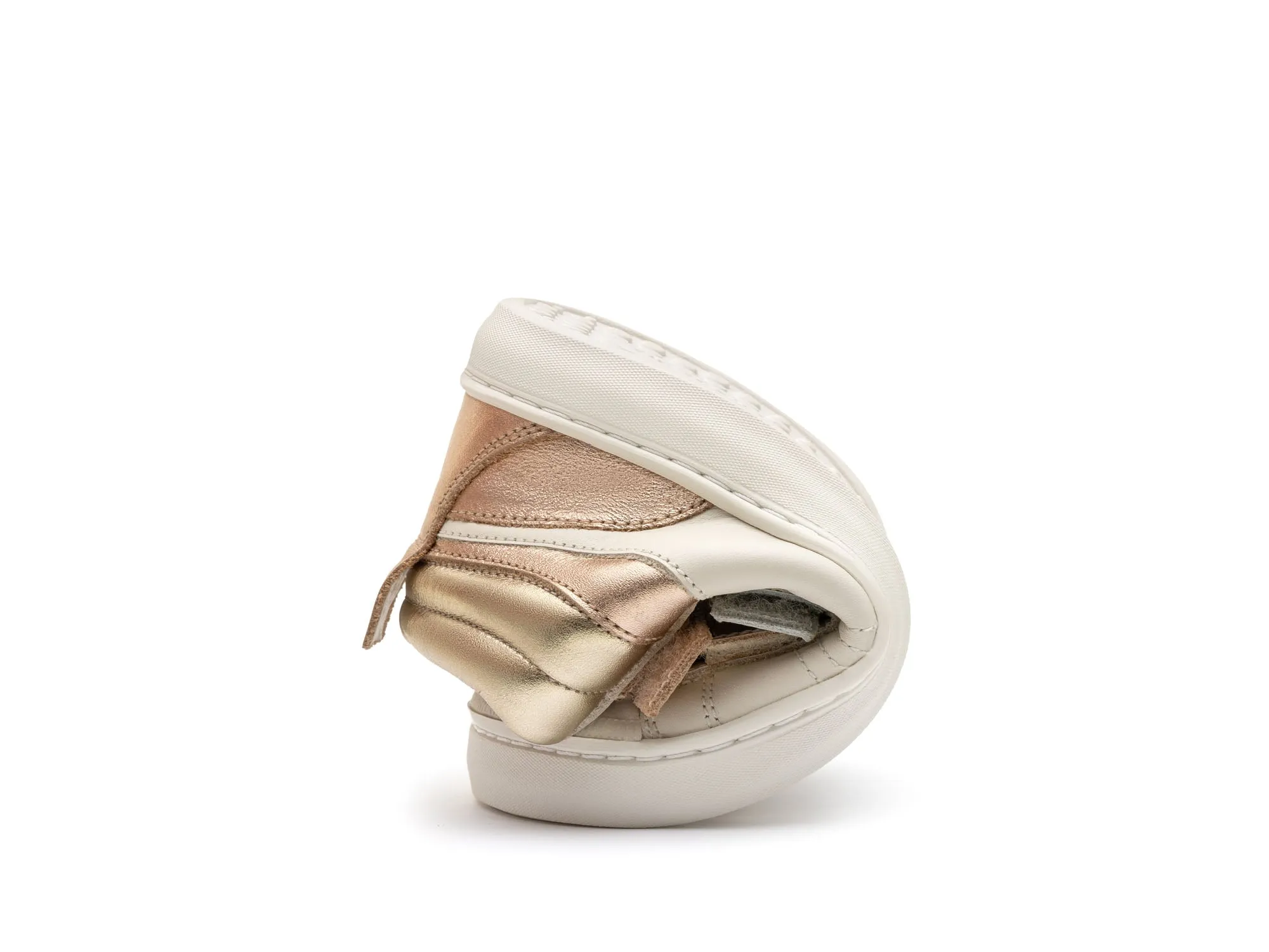 Tip Toey Joey Girl's Leap Casual Shoes - Tapioca / Metalic Salmon Multi Purpose