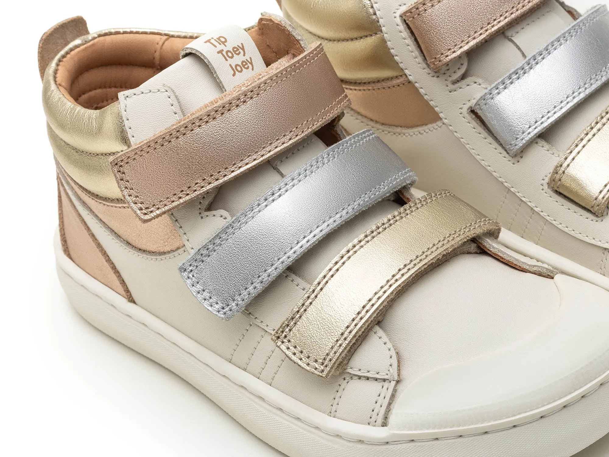 Tip Toey Joey Girl's Leap Casual Shoes - Tapioca / Metalic Salmon Multi Purpose