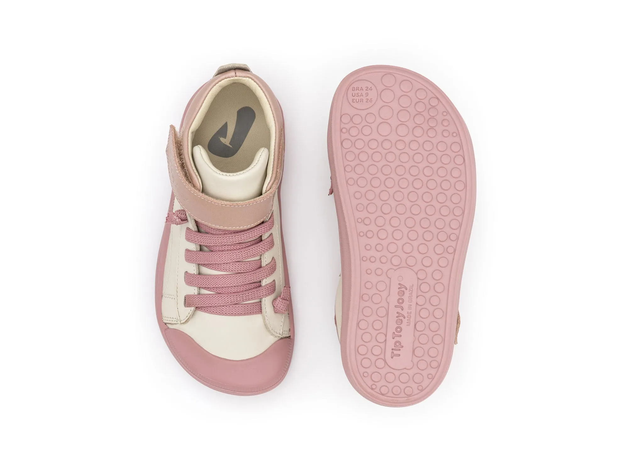 Tip Toey Joey Girl's Peak Sneakers - Tapioca / Pink Dream Size Range
