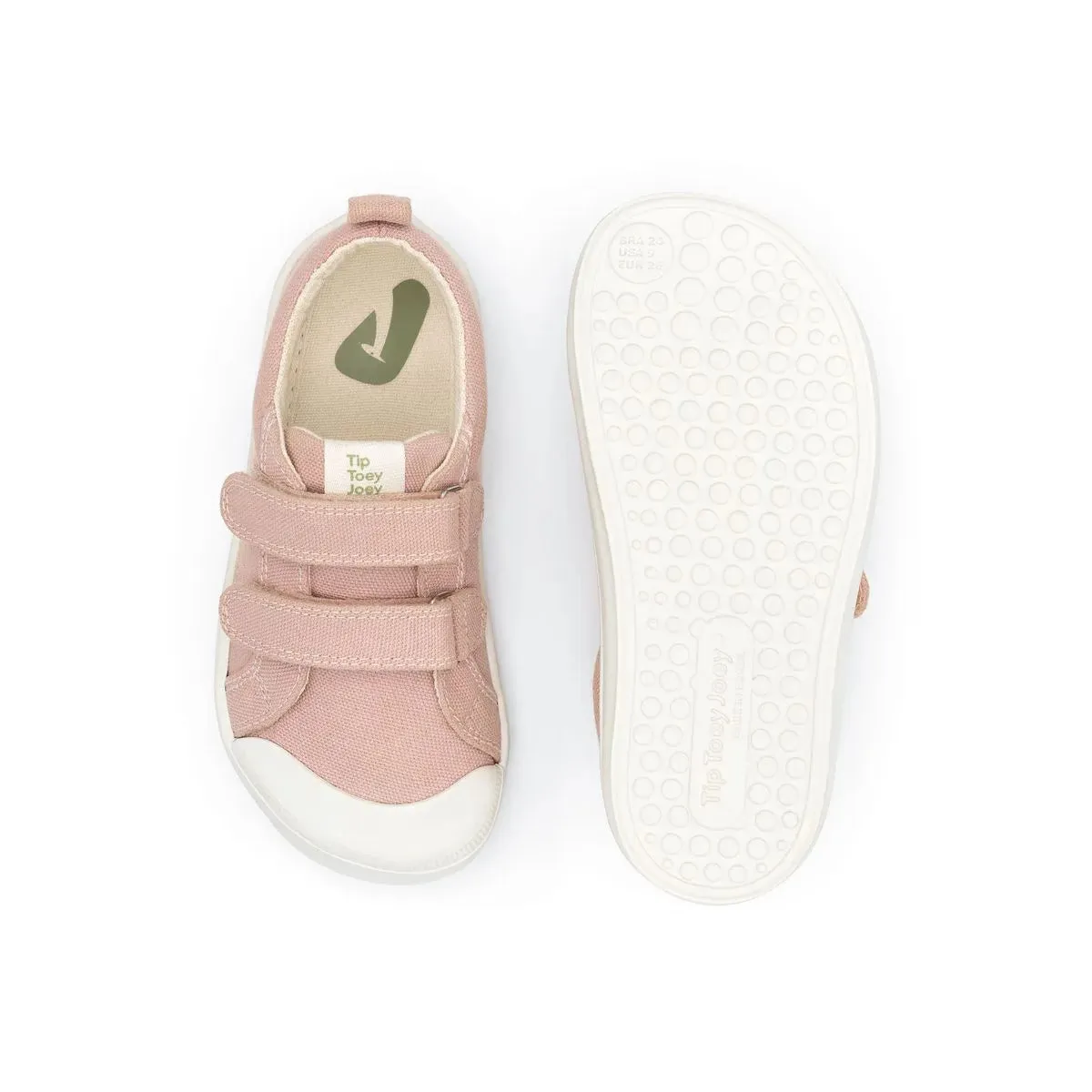 Tip Toey Joey Girl's Ramp Green Sneakers - Lona Rosa Quartzo Embroidered Kids