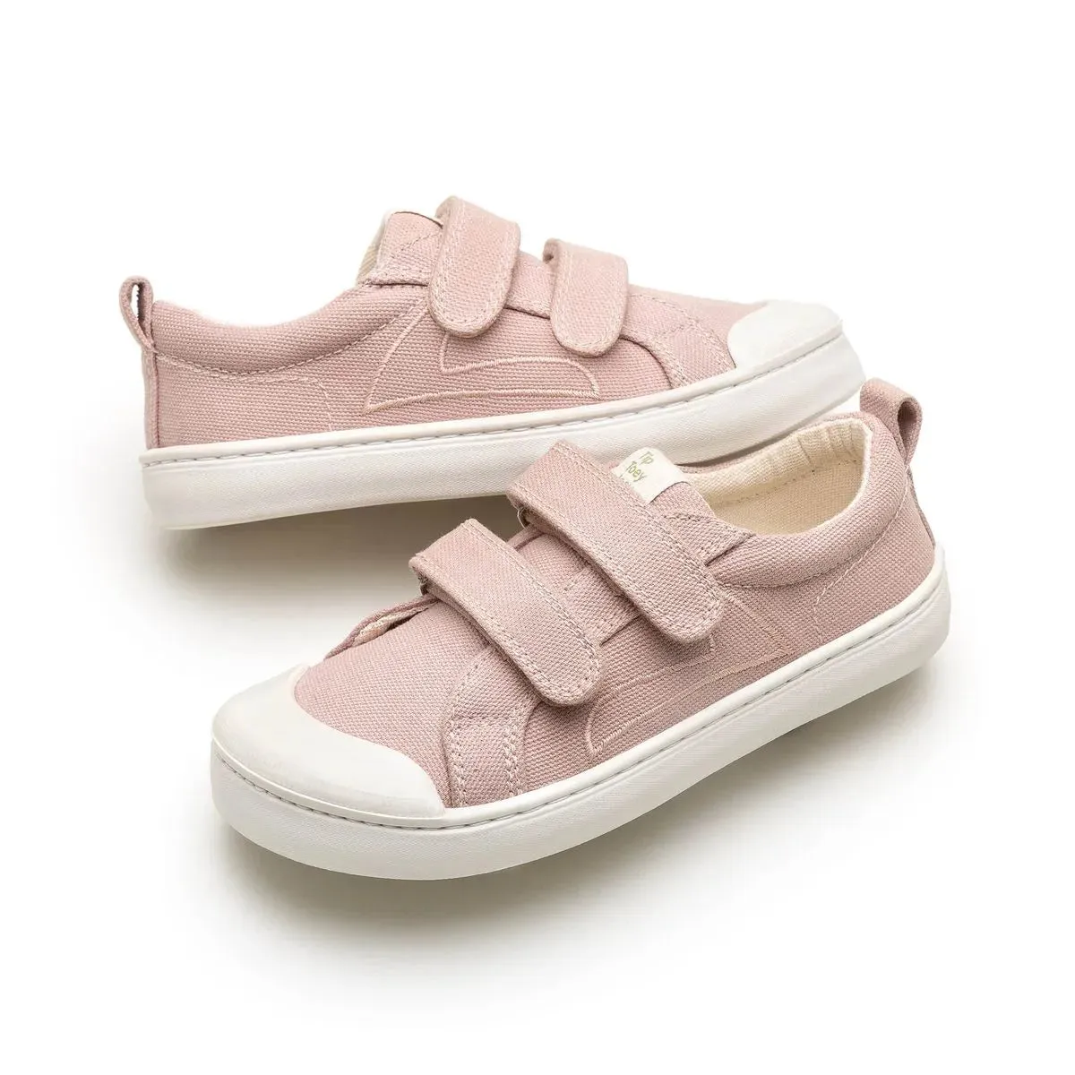 Tip Toey Joey Girl's Ramp Green Sneakers - Lona Rosa Quartzo Embroidered Kids