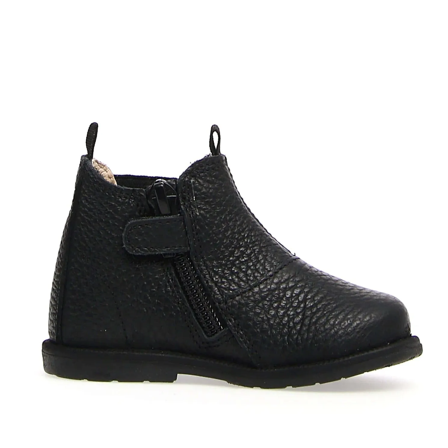 Toddler Shoes Falcotto Boy's & Girl's Winter Wood Calf Pebbled Shoes, Black