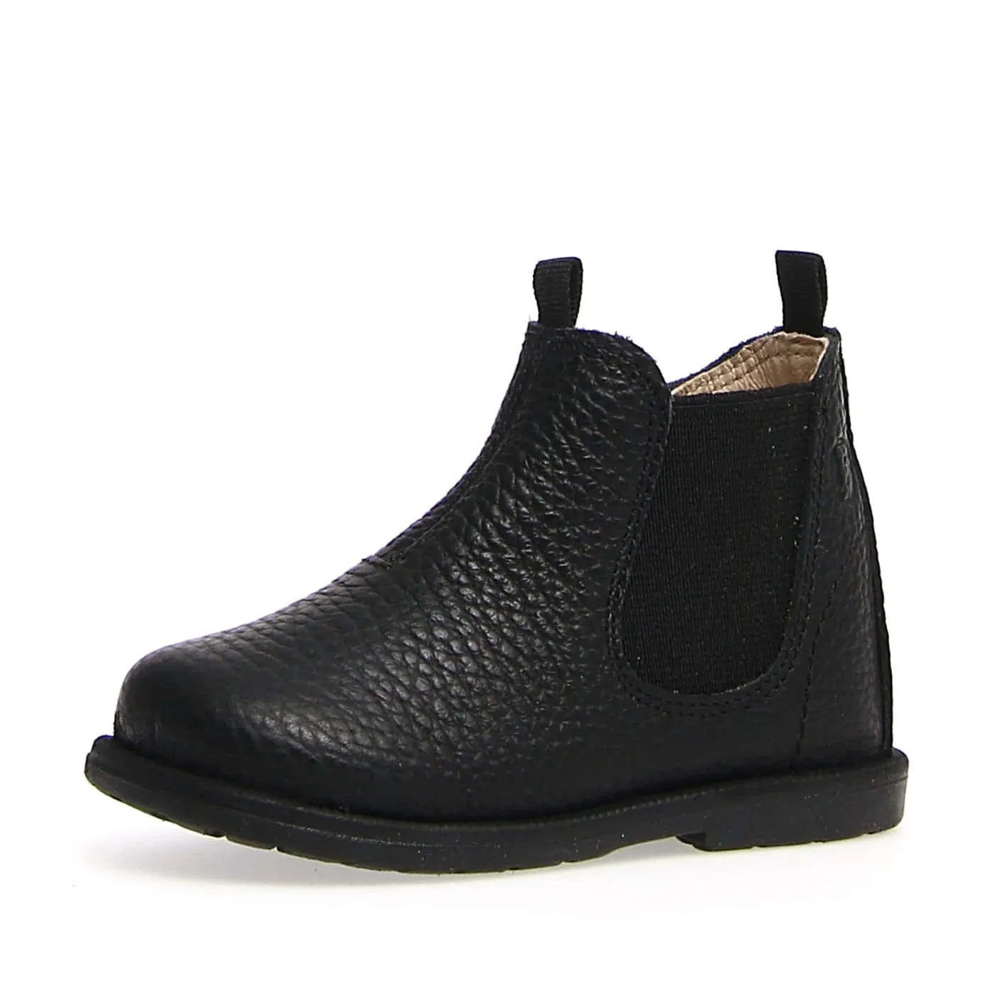 Falcotto Boy's & Girl's Winter Wood Calf Pebbled Shoes, Black Casual kids' wear