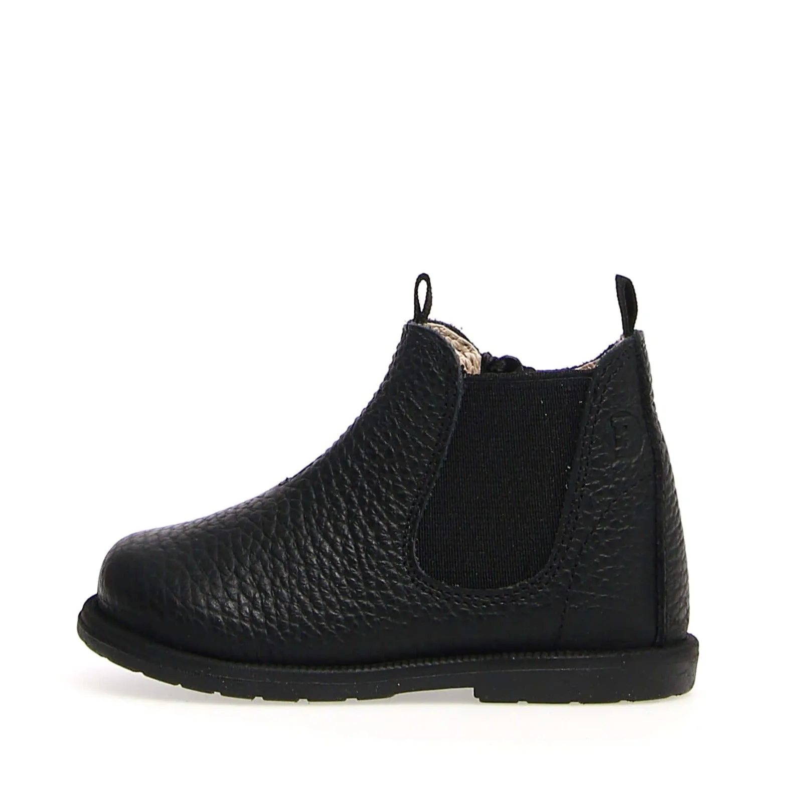 Toddler Shoes Falcotto Boy's & Girl's Winter Wood Calf Pebbled Shoes, Black