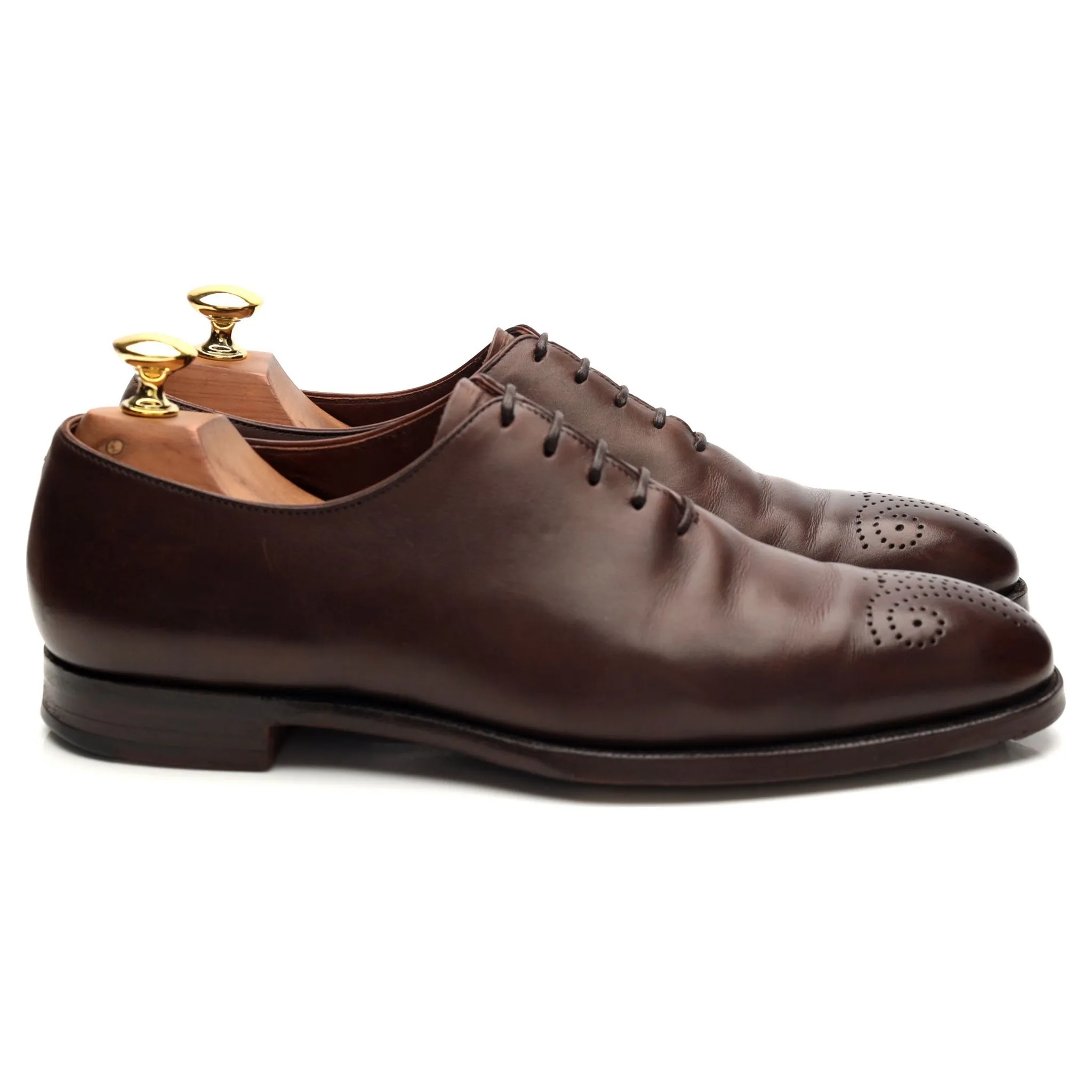 'Weymouth' Dark Brown Leather Wholecut Oxford UK 6 E Simple Style Stylish Walks