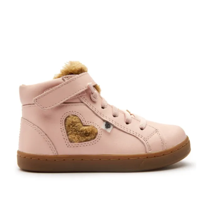 Top Picks Old Soles Girl's 6142 Snug Heart High Top Sneakers - Powder Pink