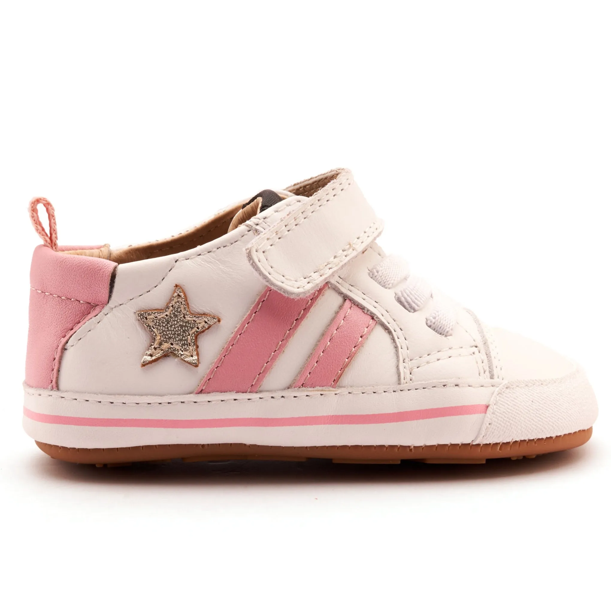 Lightweight kids' wear Durable kids' shoes Old Soles Girl's Wos Baby Casual Shoes - Snow / Gold / Pearlised Pink