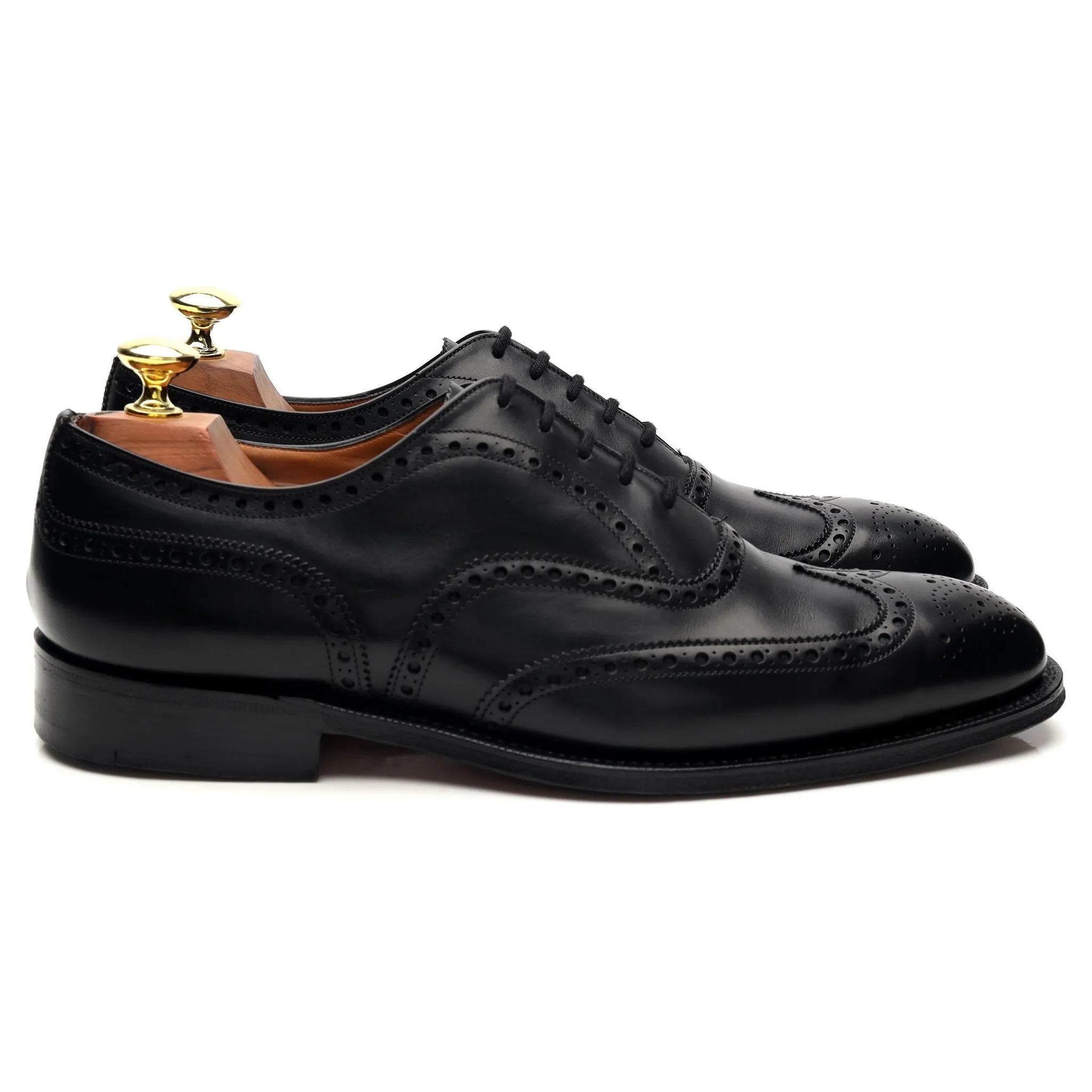 'Chetwynd' Black Leather Oxford Brogue UK 7.5 F Sophisticated Look