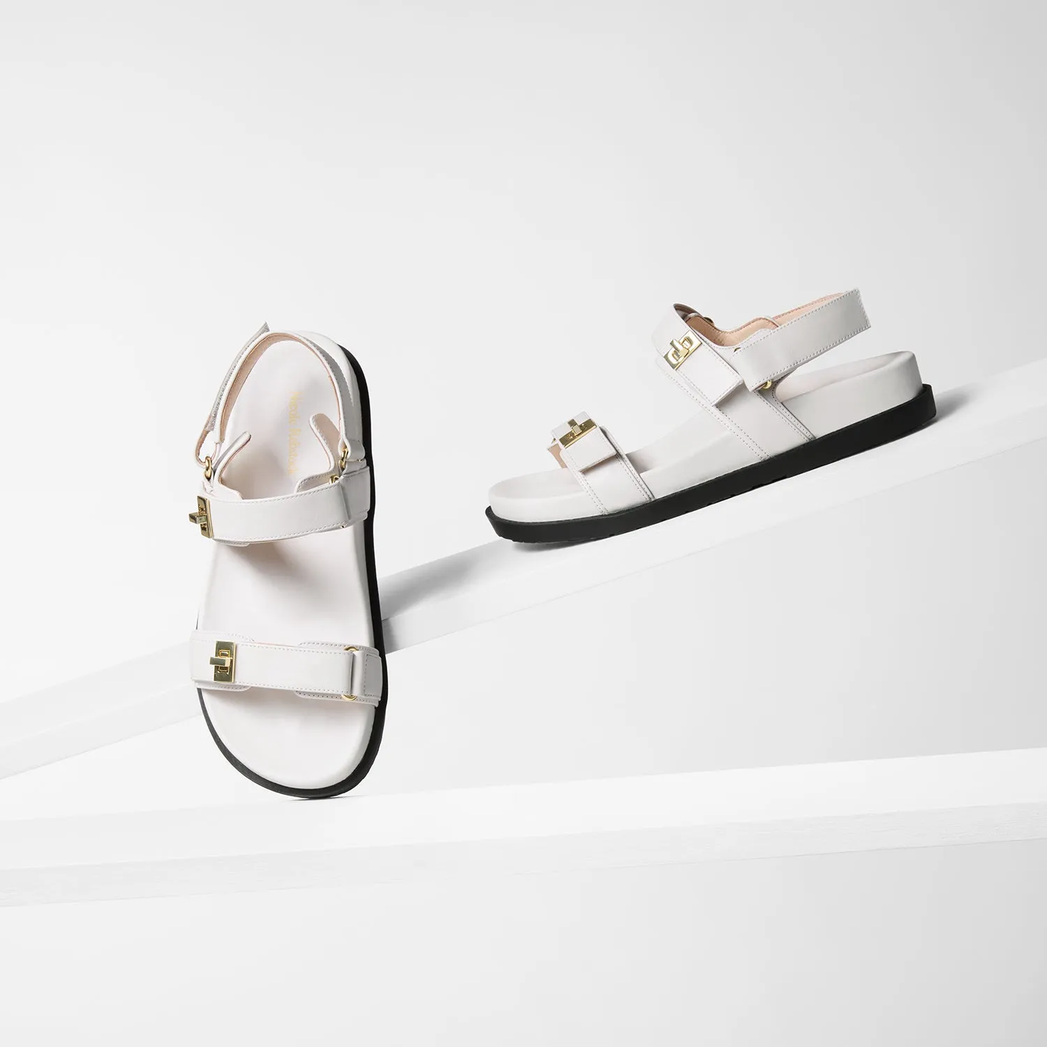 Transparent Pumps Maine Flat Sandal | Off-White Leather