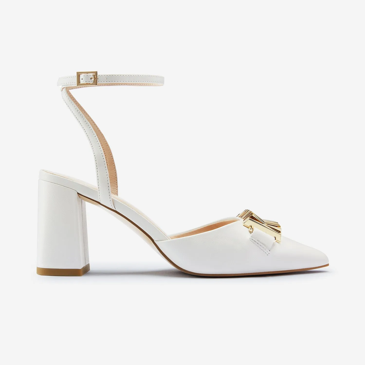 Transparent Wedges Austin Heel Ltd Ed | White Leather