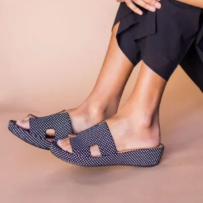 Travel Friendly L'AMOUR DES PIEDS CATIANA  - BLACK & WHITE - CATIAN-LEBLW