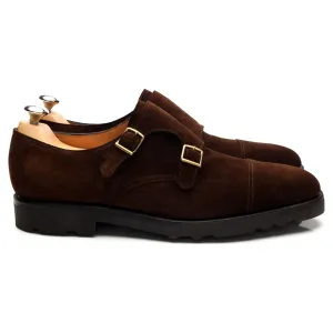'William' Brown Suede Double Monk Strap UK 10.5 E Hand Finish