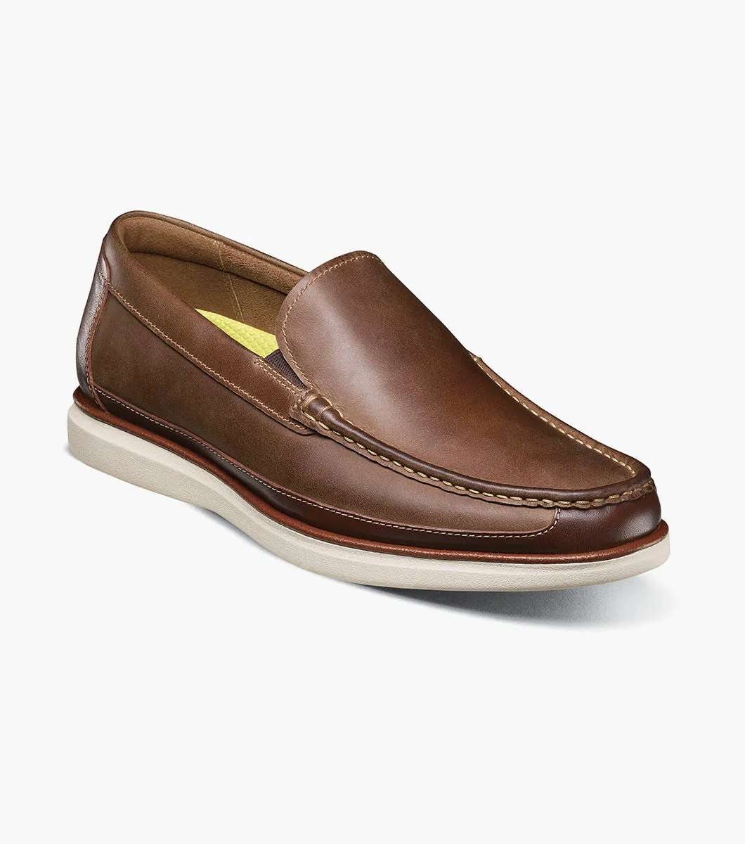 Tropics Moc Toe Venetian Slip On-Brown CH | Florsheim Comfort Brogue