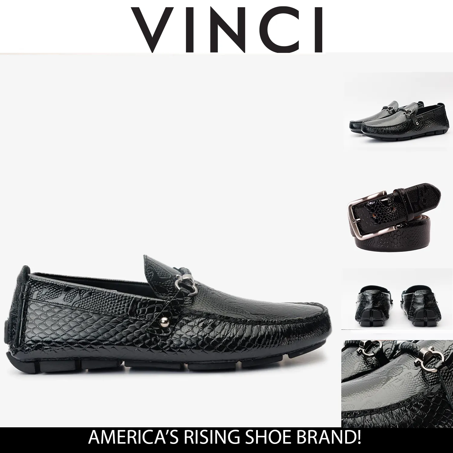 Ultimate support The Bologna Black Leather Bit Drive Loafer Men Shoe