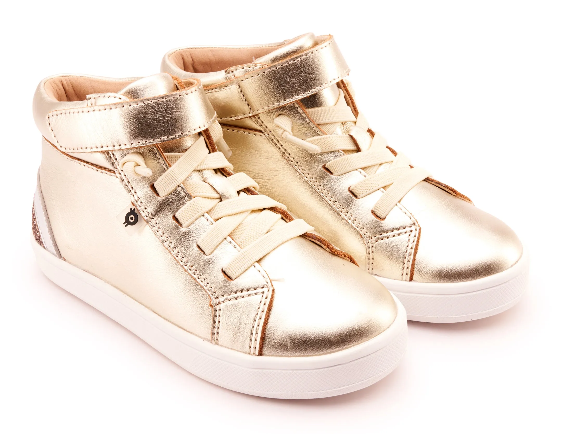 Indoor kids' clothes Old Soles Girl's and Boy's 1011 Sneaksta Rainbow Casual Shoes - Titanium / Silver / Glam Choc / Gold