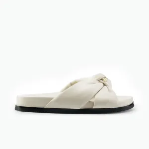 Evening Stilettos Comfortable Wedding Shoes Uno 2.0 Slide Sandal | Ivory Leather