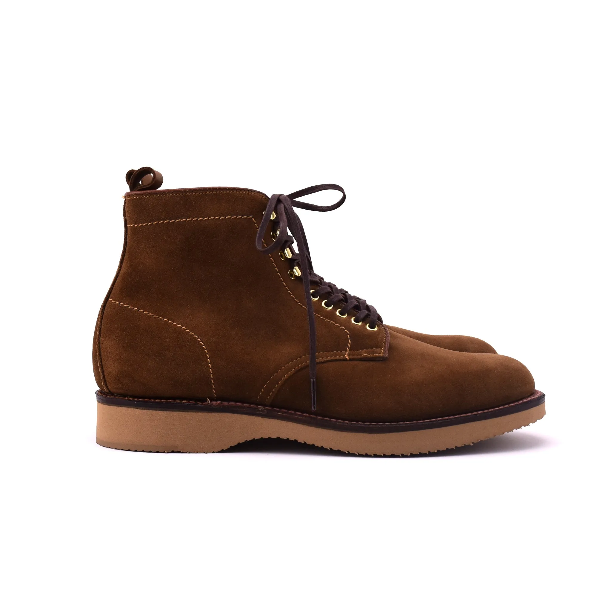 Urban Fit Alden Snuff Suede Plain Toe Boot on Wedge Sole