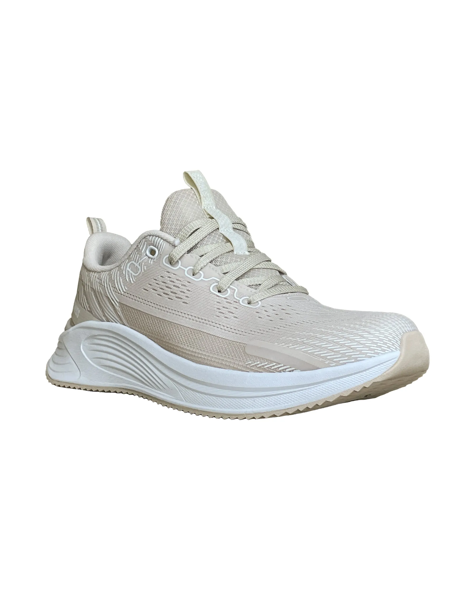 Urban Luxury 99458-614-M | WOMEN'S PROTO TRAINER WATERPROOF SNEAKERS | SAND/BLANC DE BLANC
