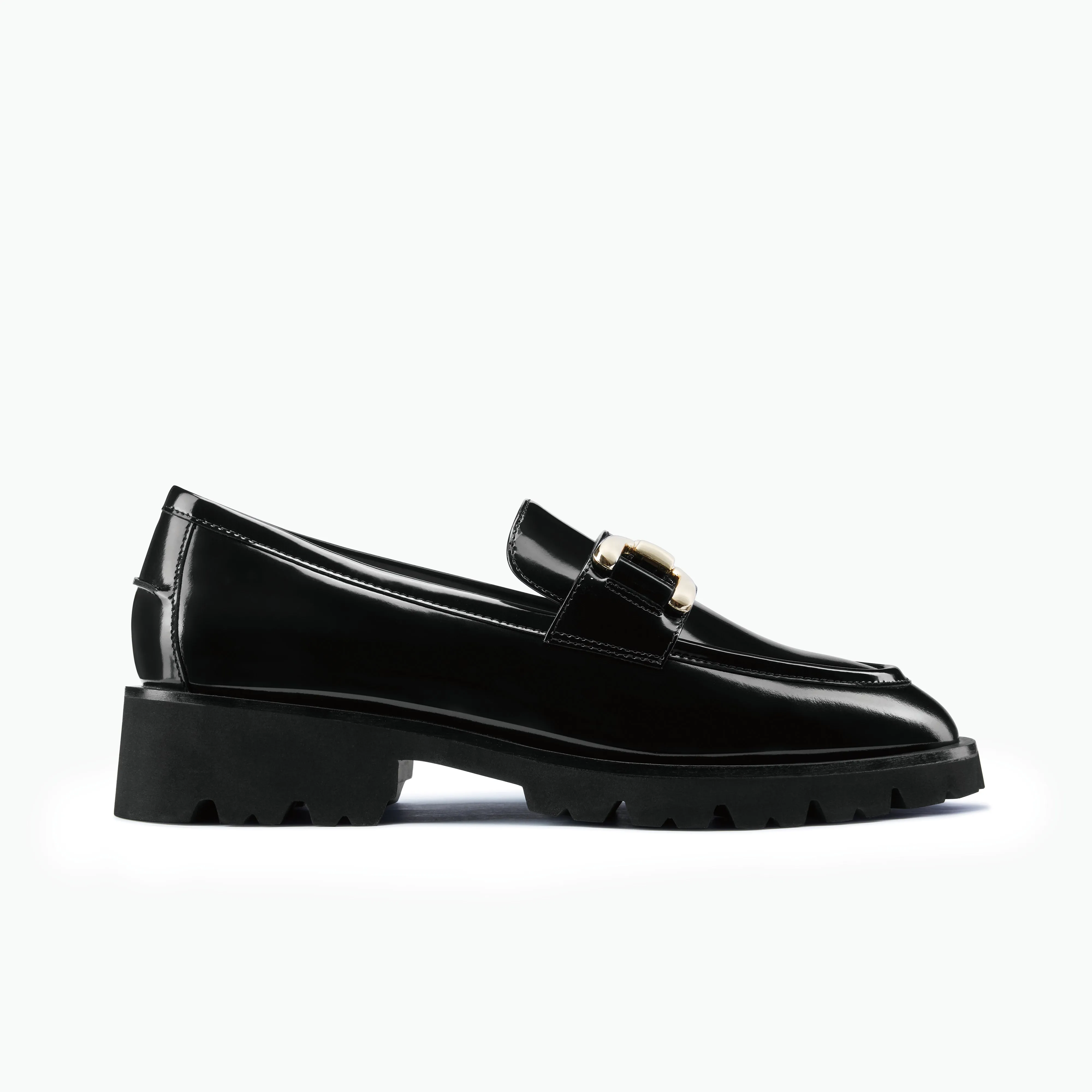 California Loafer | Black oiled leather Path Strong