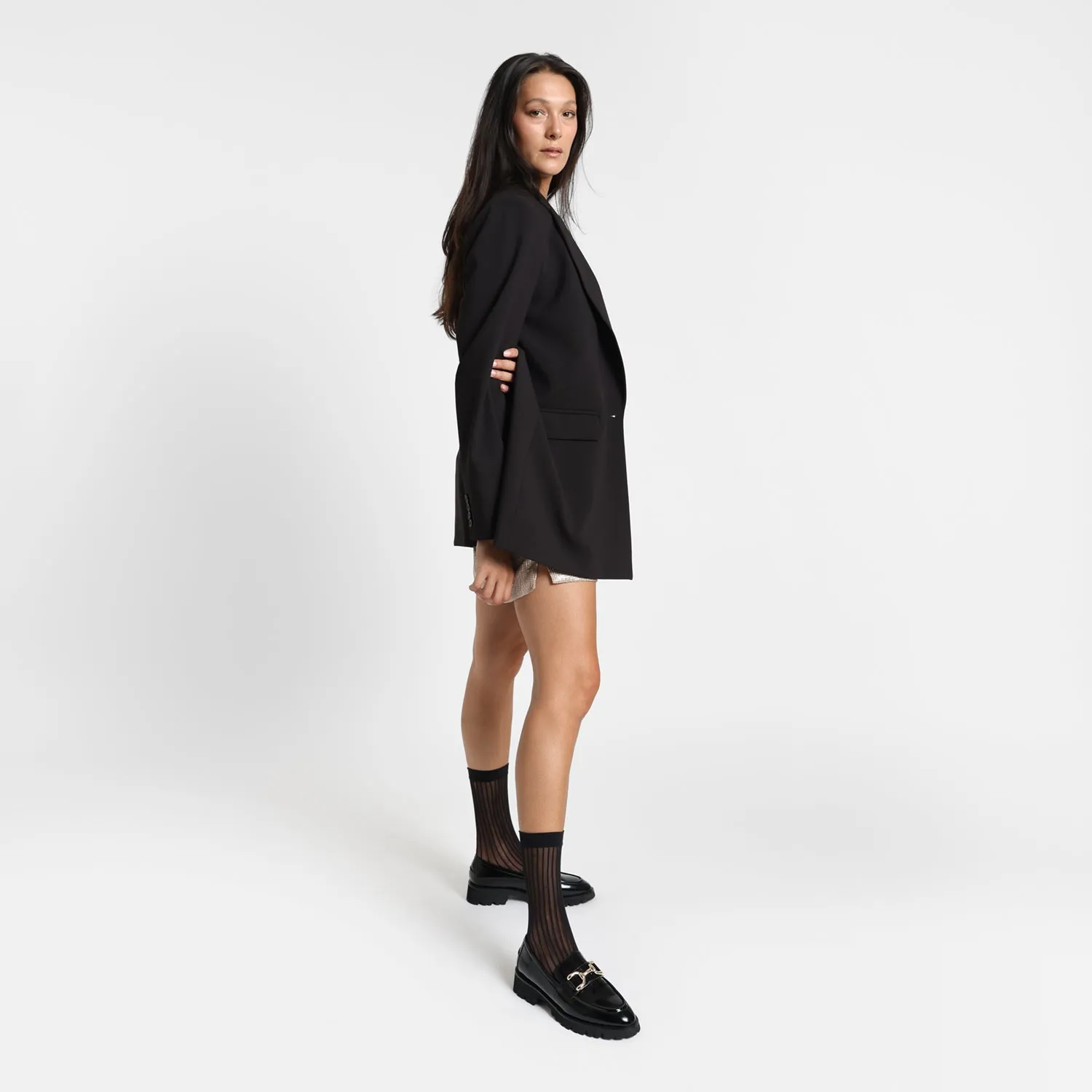 Urban Style Trend California Loafer | Black oiled leather