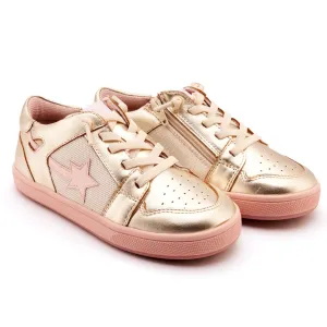 Old Soles Girl's Star Runner Casual Shoes - Gold / Nacardo Dalia / Kiss Easy - to - wear kids' fashion Indoor kids' clothes