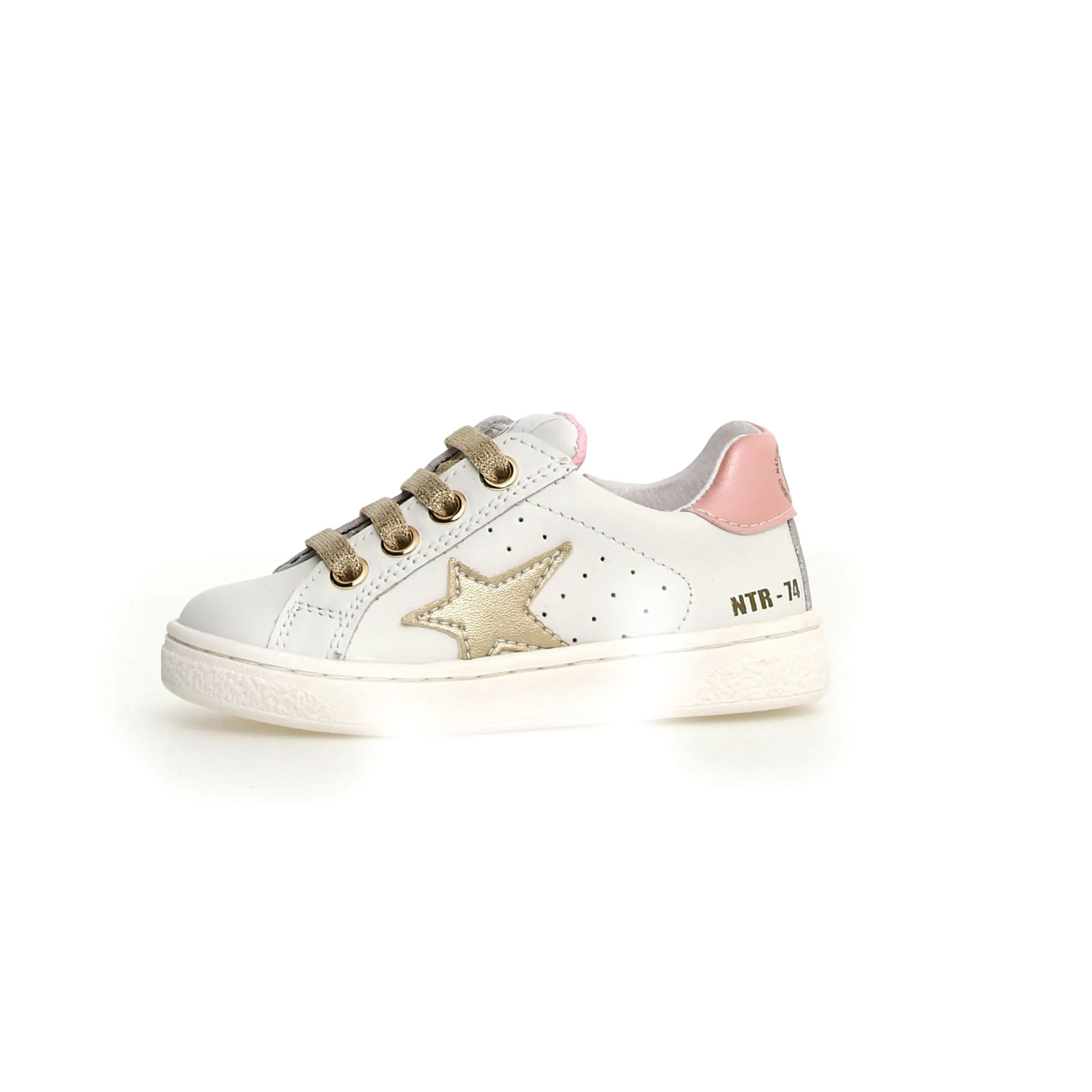 Variety Of Options Naturino Girl's Pinn Zip Casual Shoes - Metallic White / Platinum / Pink
