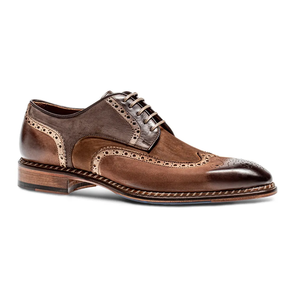 VELOCE MARRONE CUOIO FAGGIO WINGTIP Premium Brogues