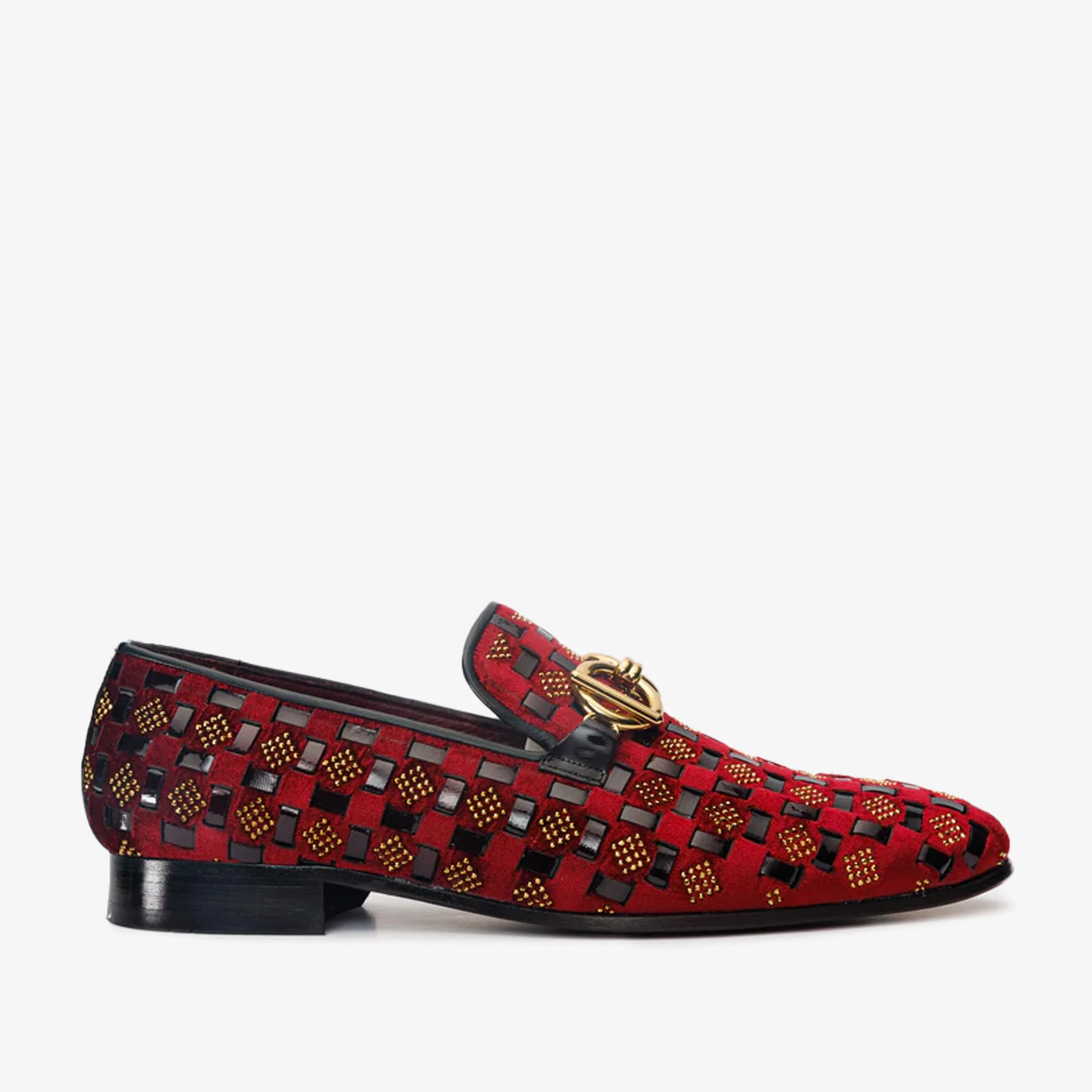 The Vicino Shoe Burgundy Bit Dress Loafer Limited Edition Men Shoe Adjustable