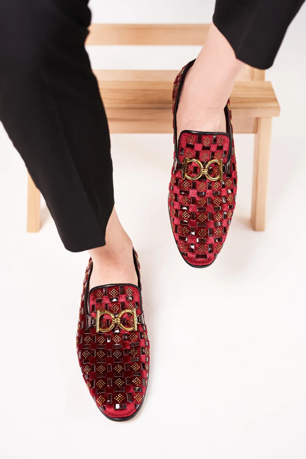 Vent-Flow The Vicino Shoe Burgundy Bit Dress Loafer Limited Edition Men Shoe