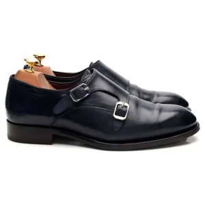 Navy Blue Leather Monk Strap UK 9 Mark Guard
