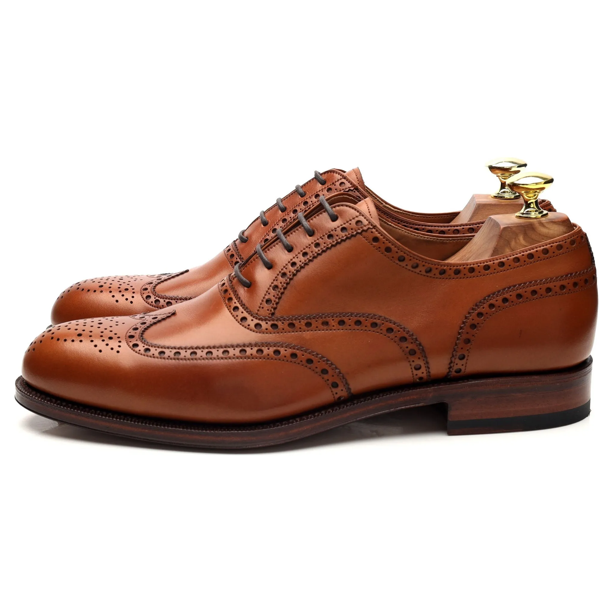 Versatile Wear '813' Tan Brown Leather Oxford Brogues UK 7 - 11.5