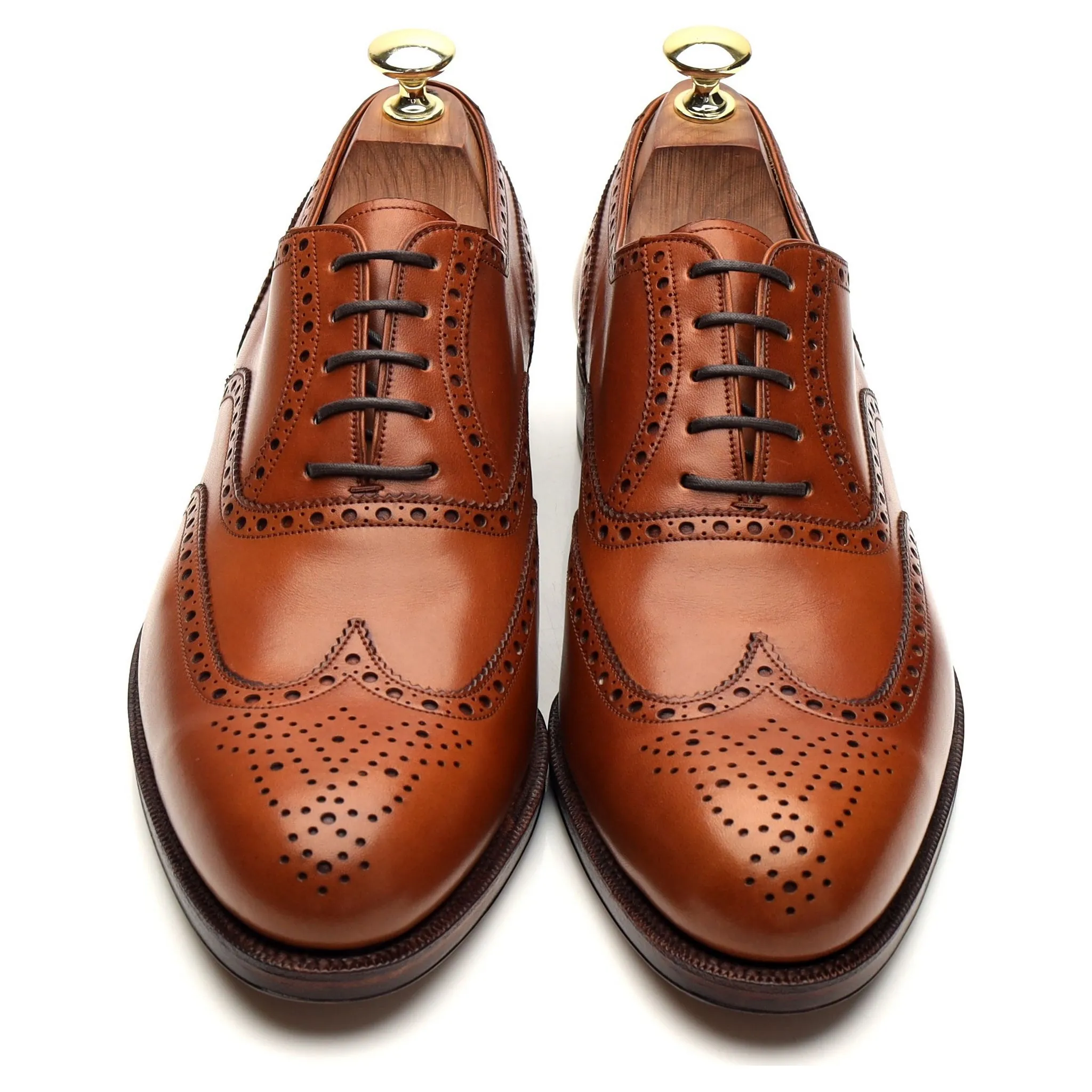 Versatile Wear '813' Tan Brown Leather Oxford Brogues UK 7 - 11.5