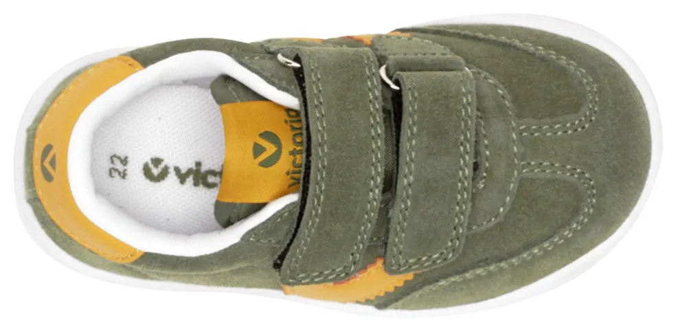 Victoria Millas Suede Sneaker Kaki Hook and Loop for Boy's and Girl's Brand Name