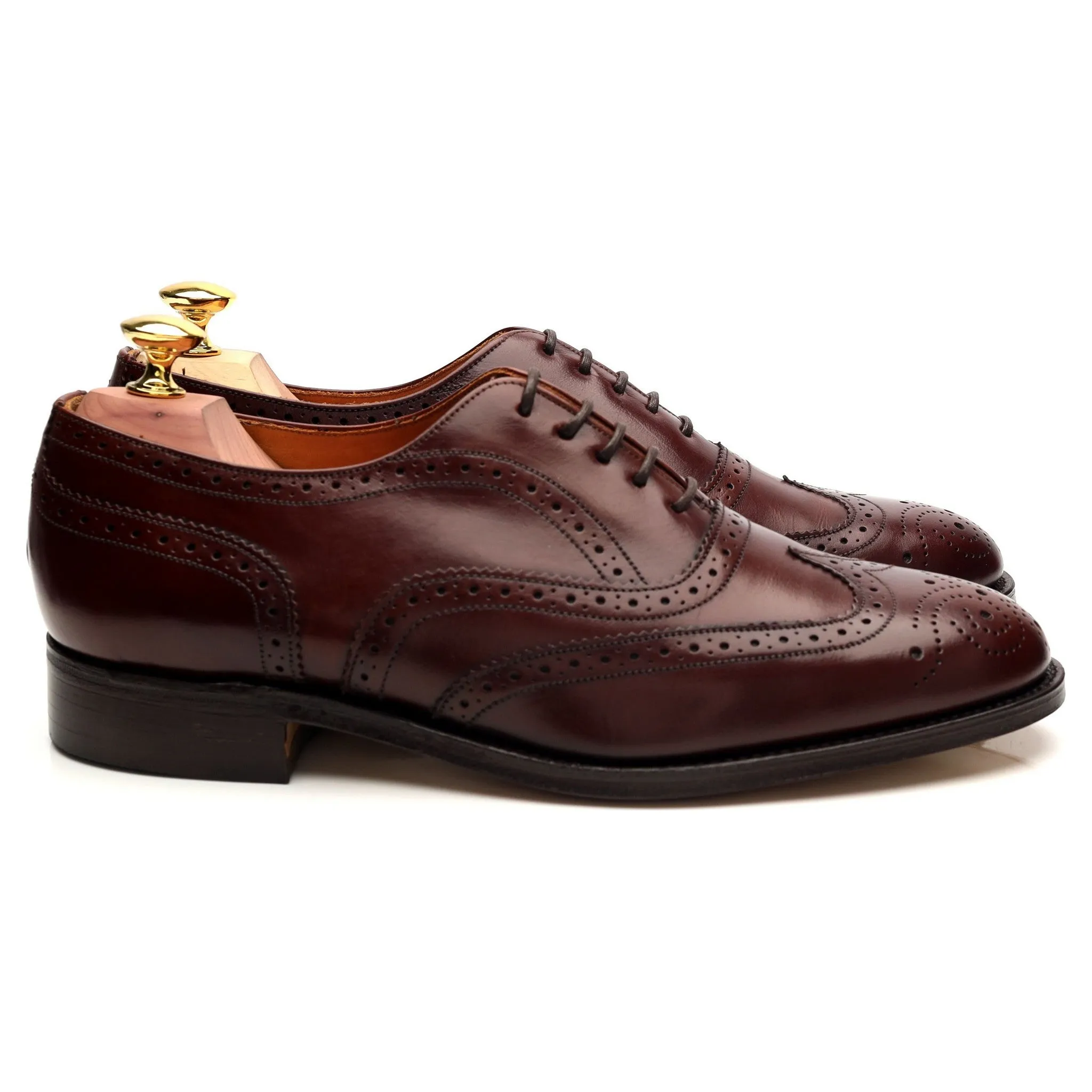 Leather Step On Classic Performance Vintage Brown Leather Oxford Brogue UK 7 EE