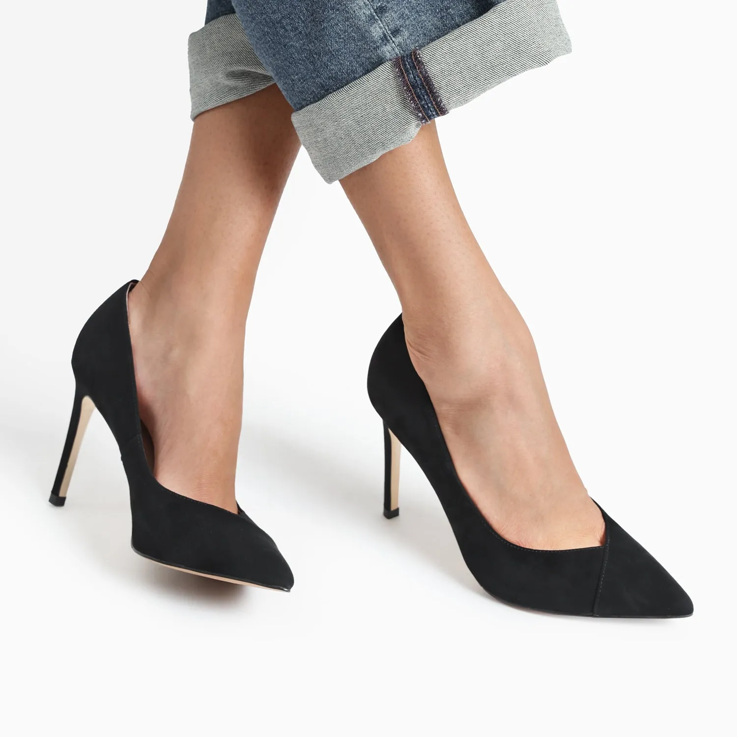 Vintage Pumps Naples Heel | Black suede