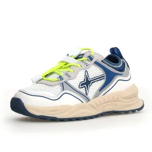 Comfortable kids' clothing Middle - school - sized shoes W6YZ Boy's and Girl's Next-J Casual Shoes - White / Azure