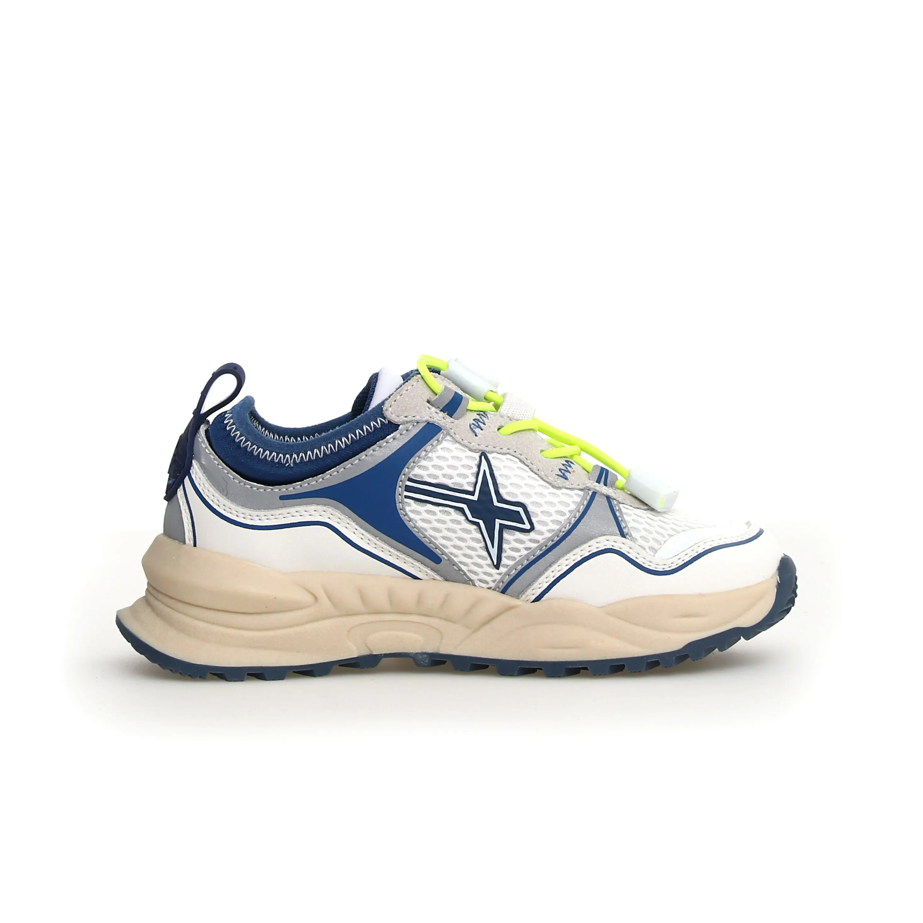 W6YZ Boy's and Girl's Next-J Casual Shoes - White / Azure walking shoes