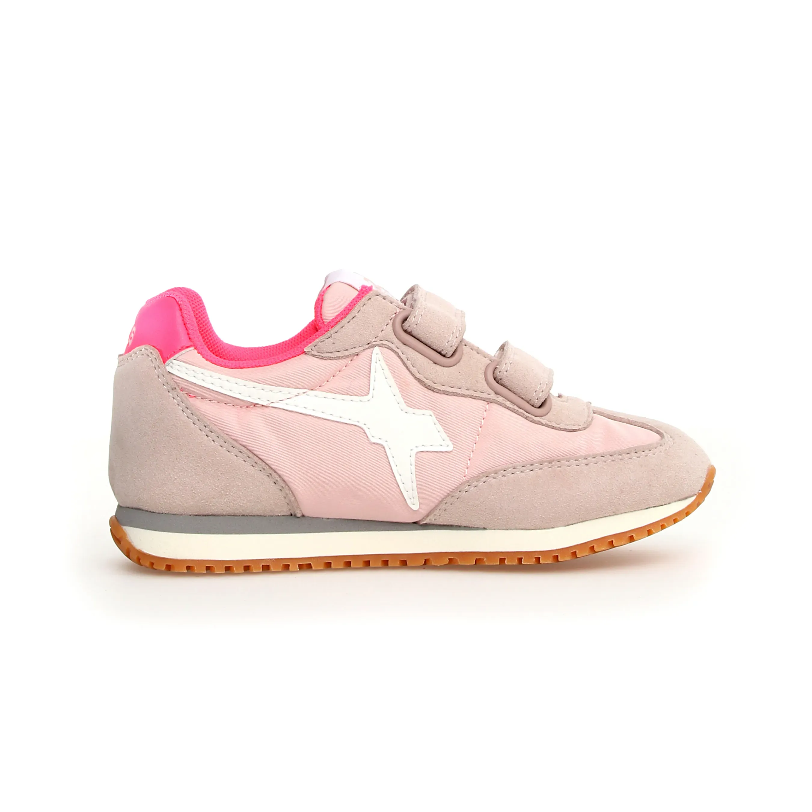 W6YZ Girl's Samoa Vl-J Casual Shoes - Cipria / White / Fuchsia Fluo Metallic Kids