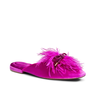 Comfort Slip-On Sandals Minimal Fit The Lovebird - Hot Pink Velvet