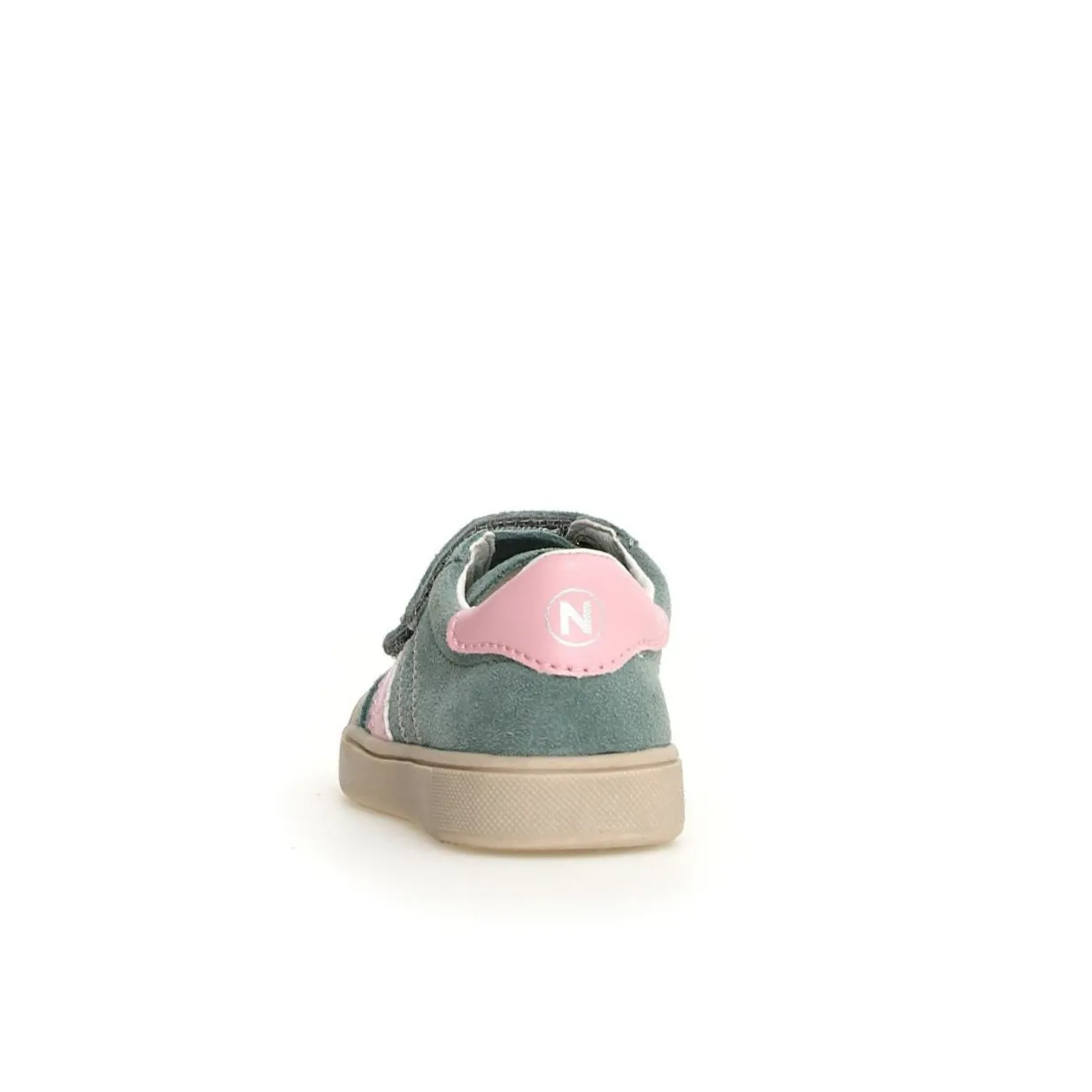 Waterproof Style Naturino Girl's Riby Vl Casual Shoe with Hoop and Loop Closure - Sage / Pink