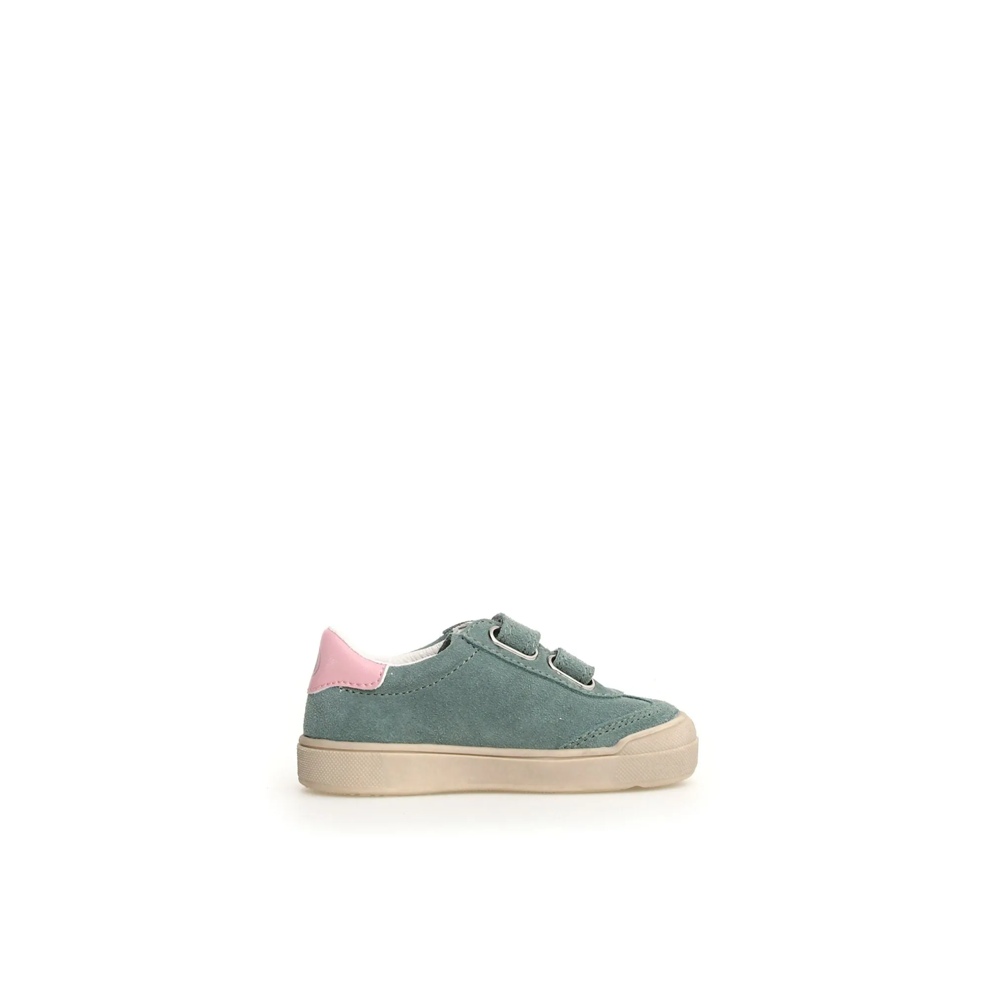 Waterproof Style Naturino Girl's Riby Vl Casual Shoe with Hoop and Loop Closure - Sage / Pink