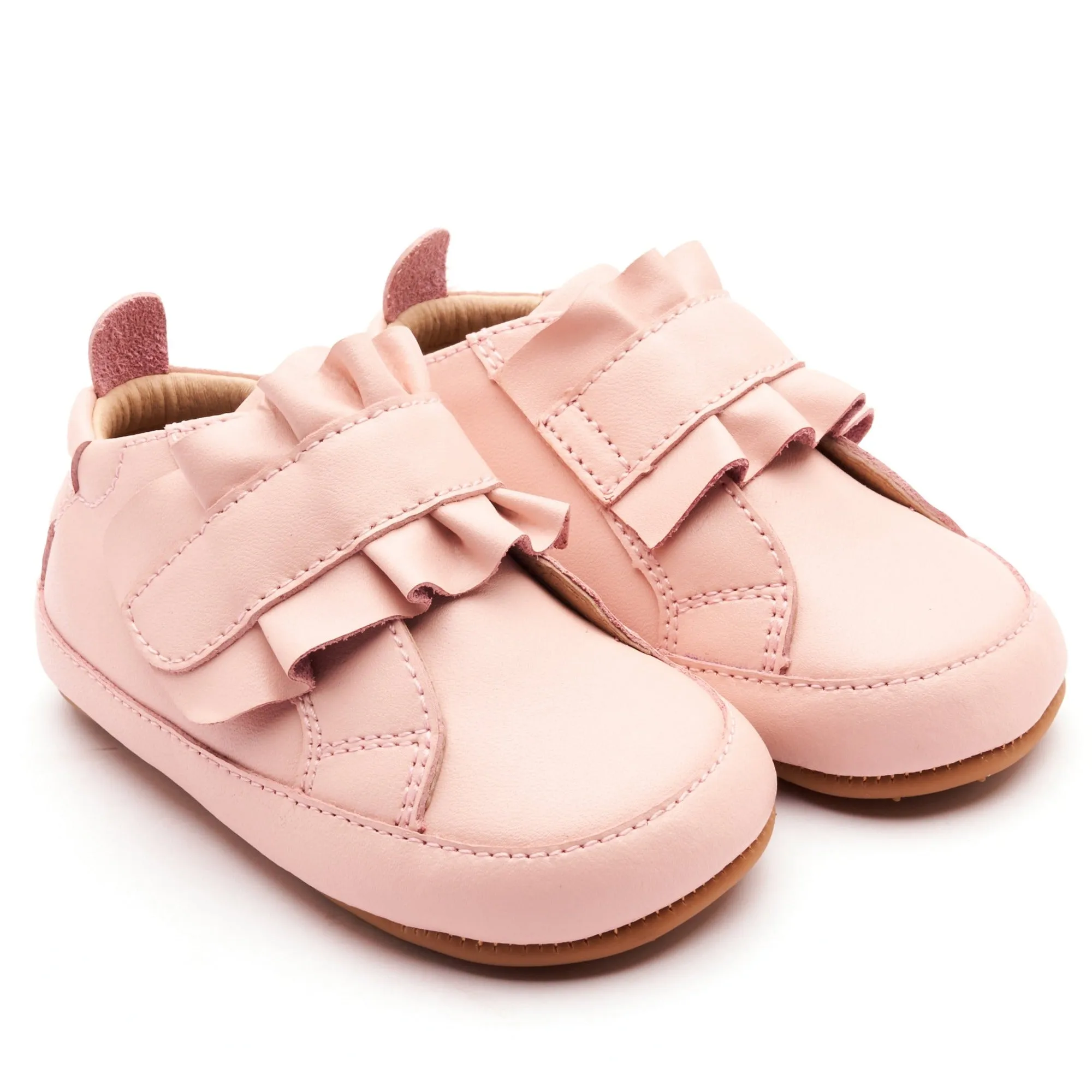 Waterproof Style Old Soles Girl's 0087R Frilly Baby Casual Shoes - Powder Pink / Gum Sole