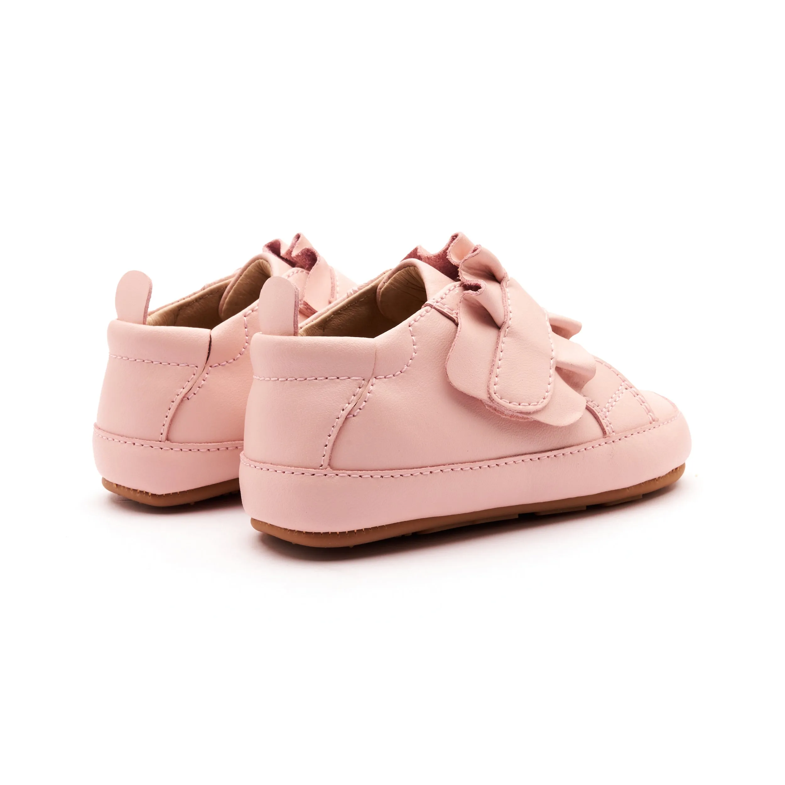 Waterproof Style Old Soles Girl's 0087R Frilly Baby Casual Shoes - Powder Pink / Gum Sole