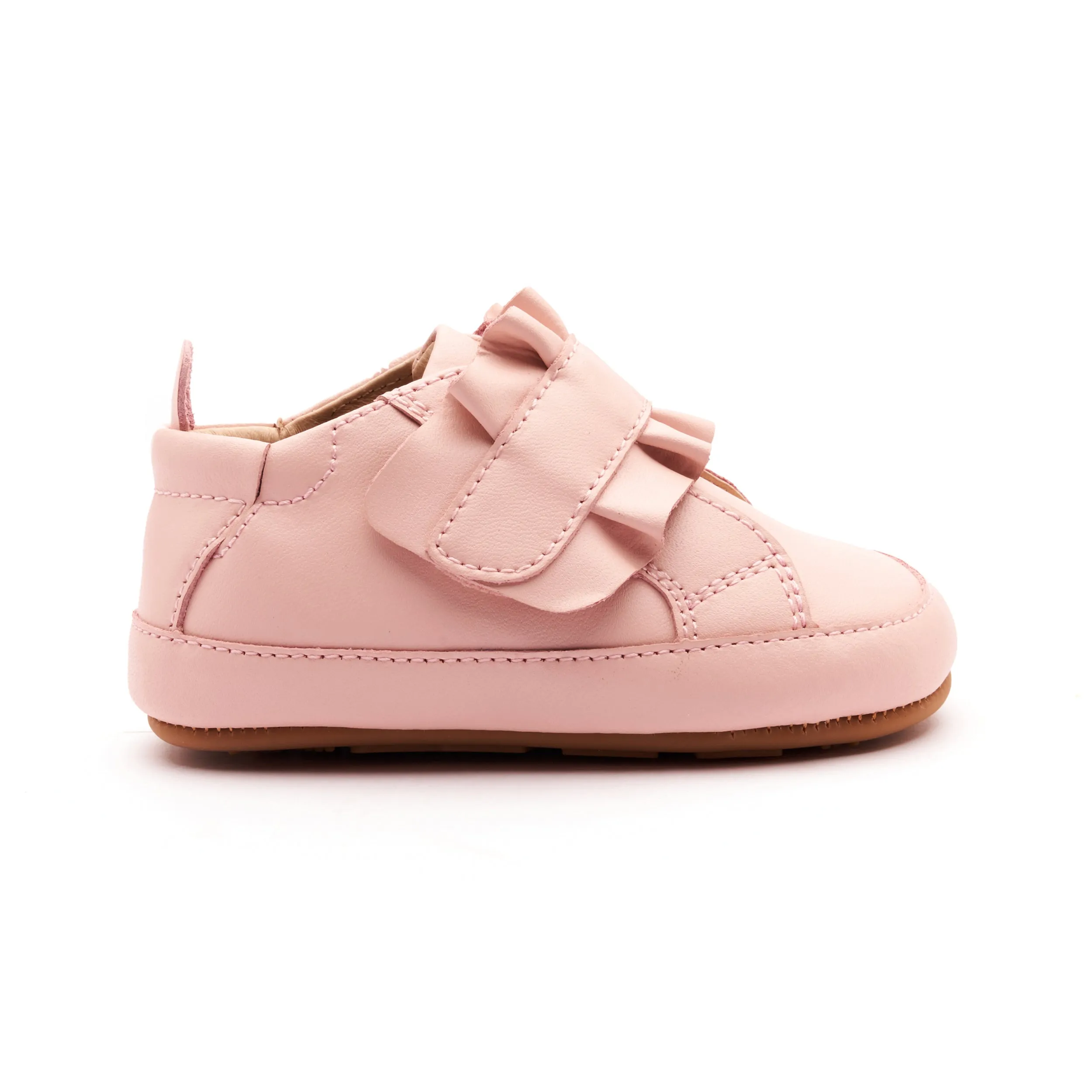 Waterproof Style Old Soles Girl's 0087R Frilly Baby Casual Shoes - Powder Pink / Gum Sole