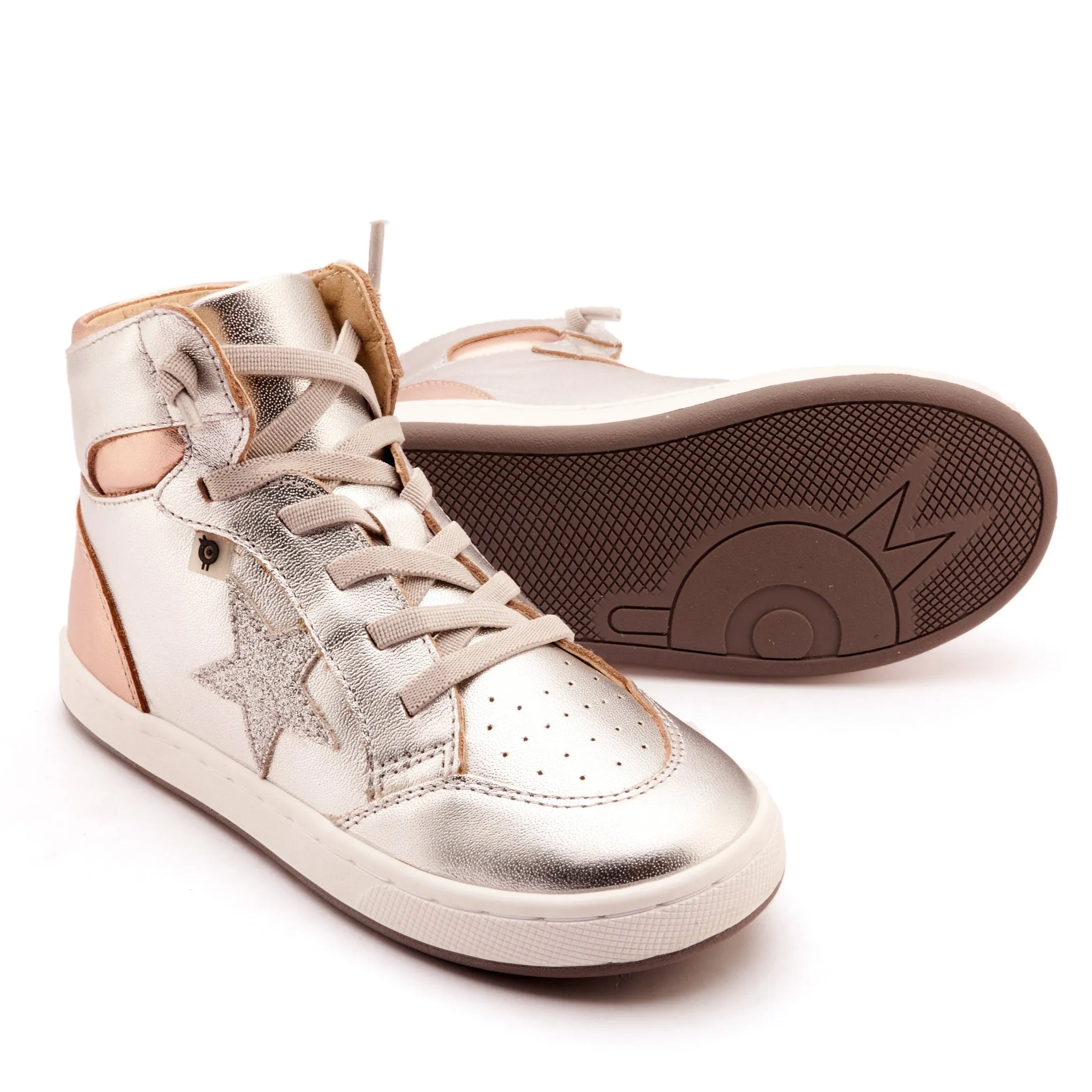 Wedges Old Soles Girl's Starling Casual Shoes - Silver / Copper / Glam Argent