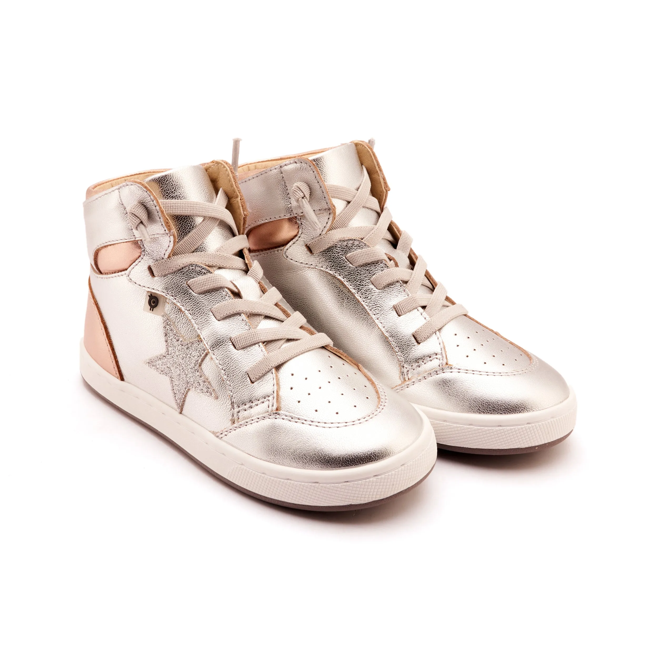 Wedges Old Soles Girl's Starling Casual Shoes - Silver / Copper / Glam Argent