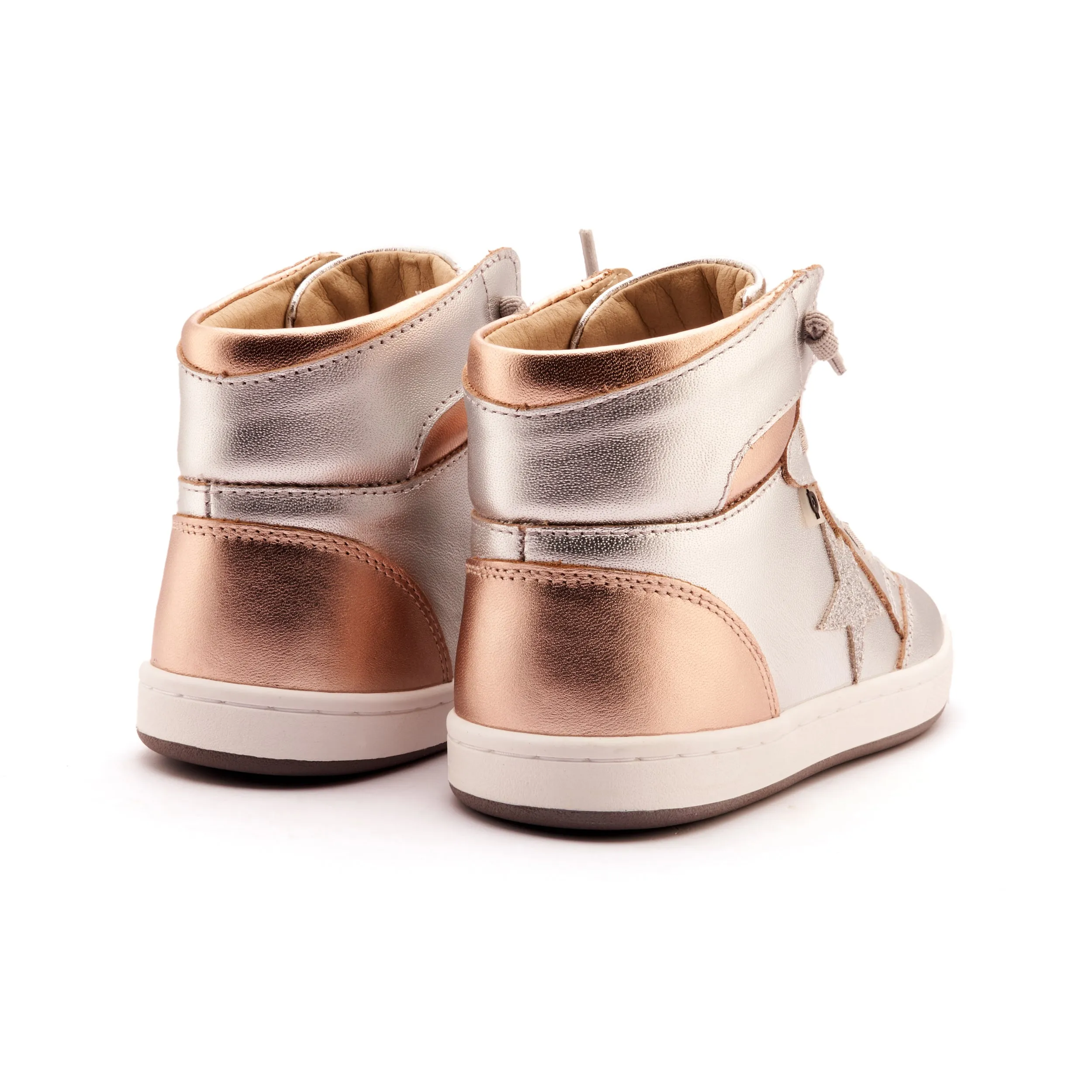 Wedges Old Soles Girl's Starling Casual Shoes - Silver / Copper / Glam Argent